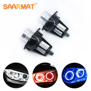 2X  10W For BMW E60 E61 E63 E64 E70 X5 E71 X6 E82 E87 E89 Z4 E90 E91 M3 LED CANBUS Angel Eyes light Headlight Lamp Blue white