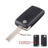 KEYYOU 2 Buttons Flip Folding Key Case Blank Shell For Peugeot 107 207 307 307S 308 407 607 2BT
