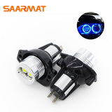 2X  10W For BMW E60 E61 E63 E64 E70 X5 E71 X6 E82 E87 E89 Z4 E90 E91 M3 LED CANBUS Angel Eyes light Headlight Lamp Blue white