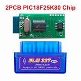 Super Mini ELM 327 Bluetooth V1.5 PIC18F25K80 Mini ELM327 1.5 OBD2 Car Diagnostic Tool Support J1850 Protocols Free Shipping