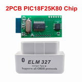 Super Mini ELM 327 Bluetooth V1.5 PIC18F25K80 Mini ELM327 1.5 OBD2 Car Diagnostic Tool Support J1850 Protocols Free Shipping